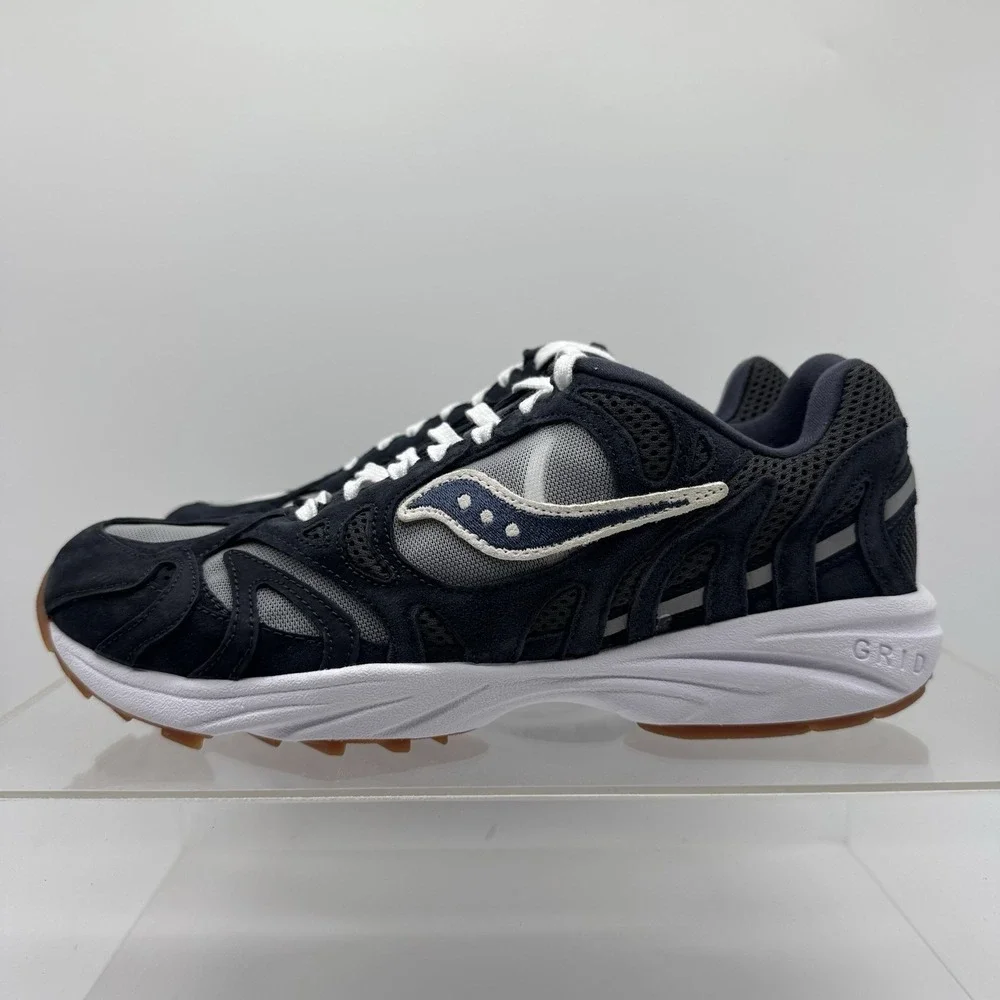 Brand New Saucony Grid Azura 2000 Dark Navy Gum Shoes S70491-8 Men's Size 9.5
